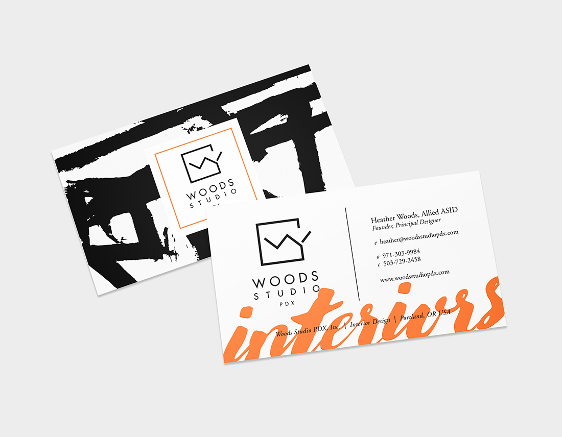 Woods Studio PDX business card